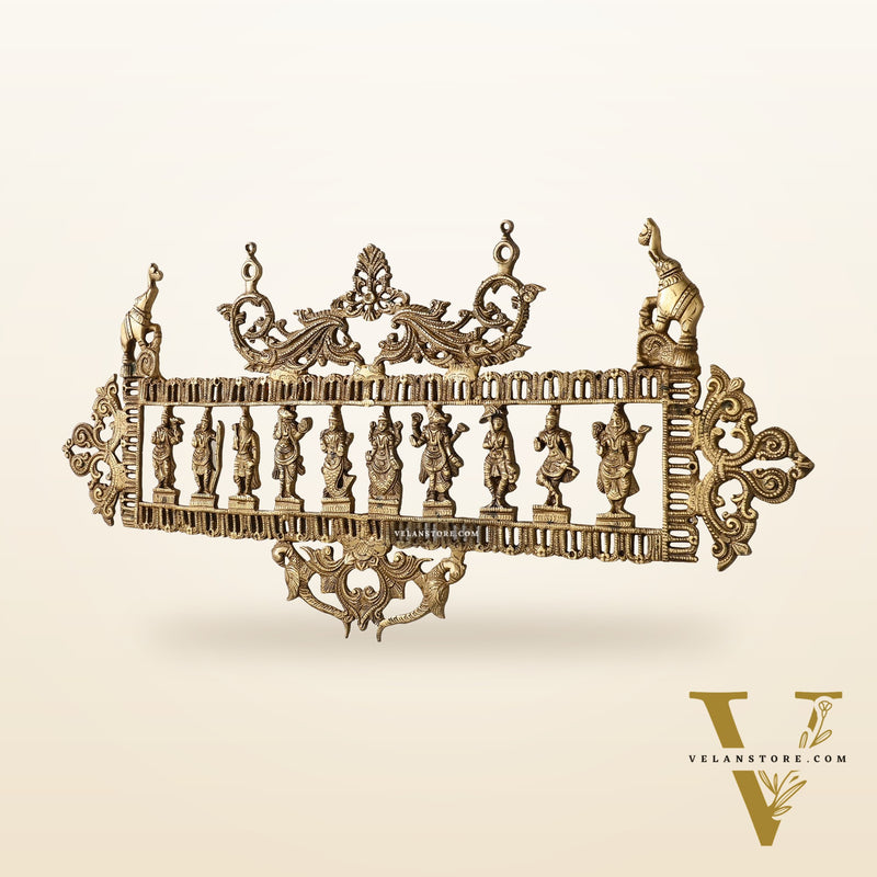 Brass Superfine Vishnu Dashavatar Wall Hanging Panel