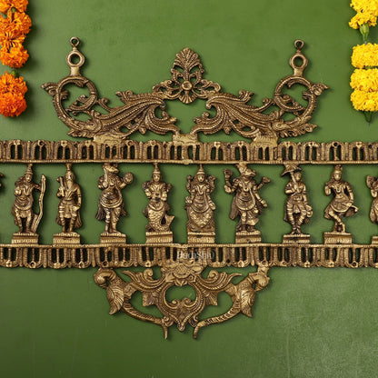 Brass Superfine Vishnu Dashavatar Wall Hanging Panel