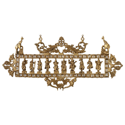 Brass Superfine Vishnu Dashavatar Wall Hanging Panel