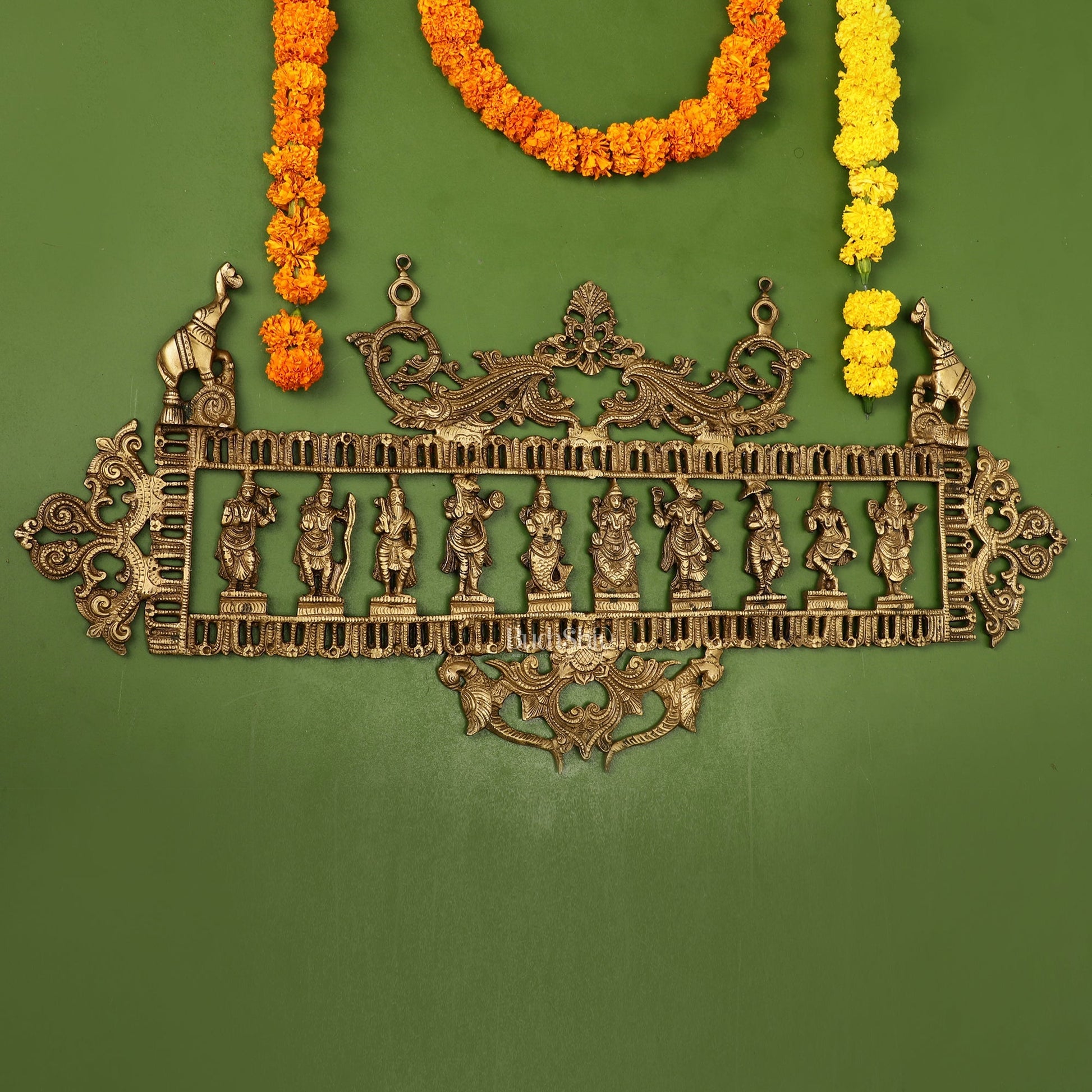 Brass Superfine Vishnu Dashavatar Wall Hanging Panel