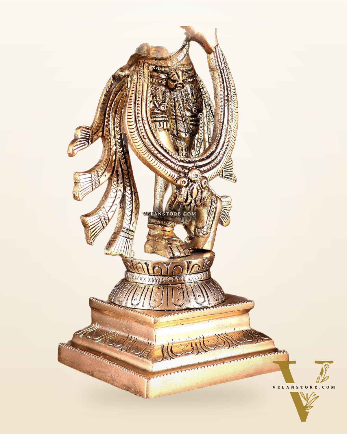 Brass Superfine Vishnu Roopam Krishna Statue with Four Arms – 11"