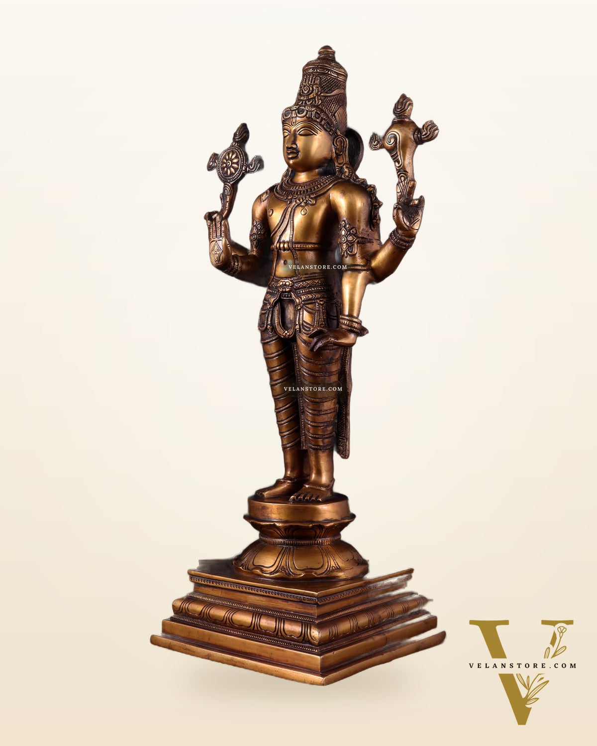 Brass Superfine Vishnu statue - 20.5"