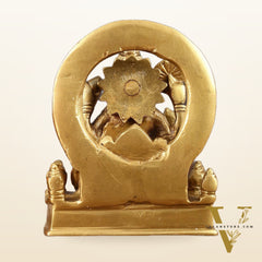 Brass Surya Dev Ravi Sun Idol for Pooja & Vastu - 4 Inch Height