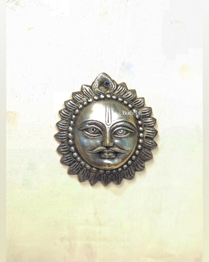 Brass Surya dev sun god wall hanging 5 inch