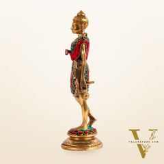 Brass Swaminarayana neelkanth statue 6.5"