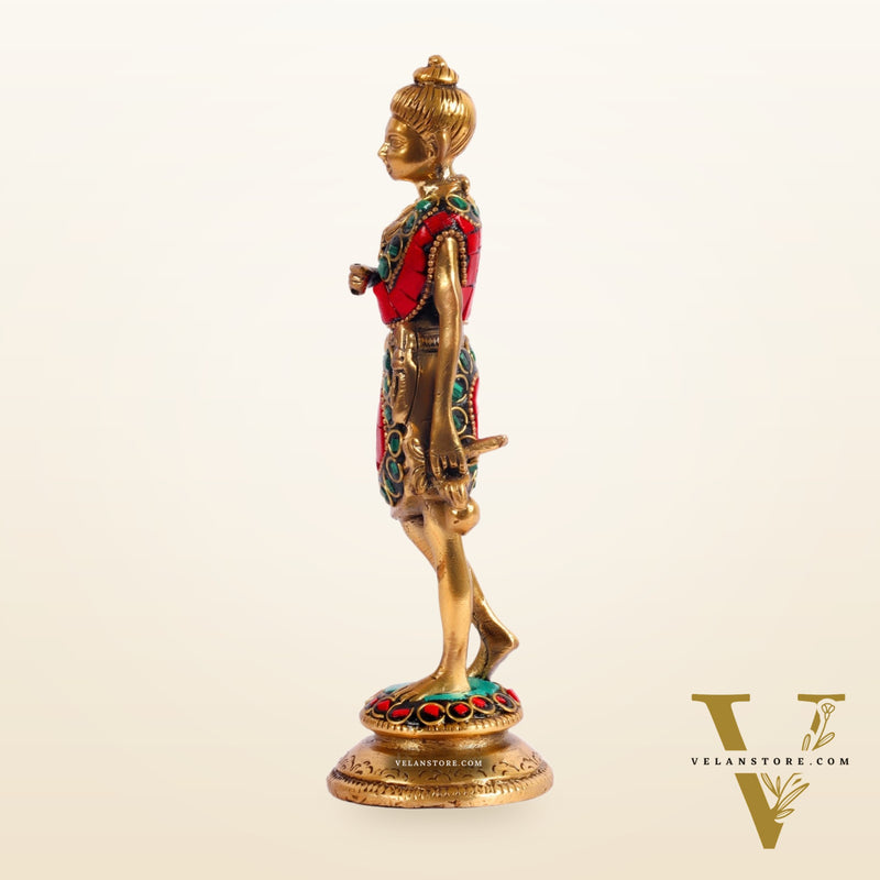 Brass Swaminarayana neelkanth statue 6.5"