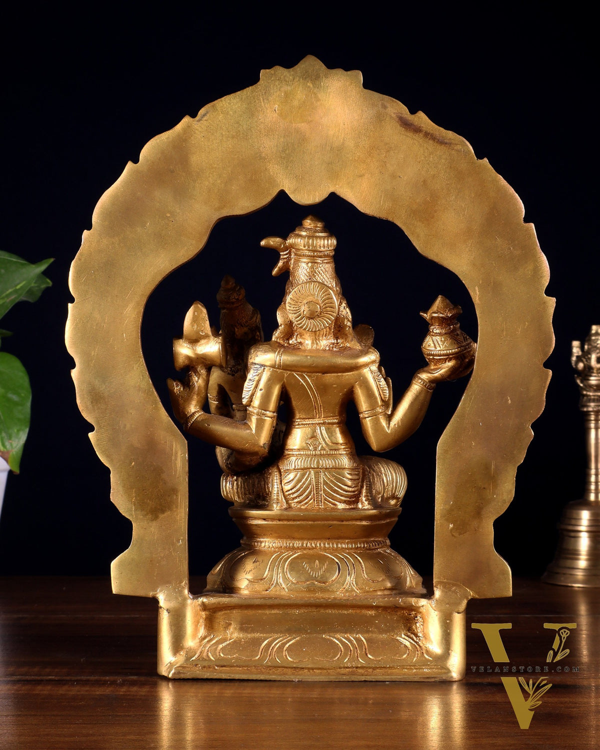 Brass Swarnakarshana Bhairava Shiva Parvati Idol 10 inch