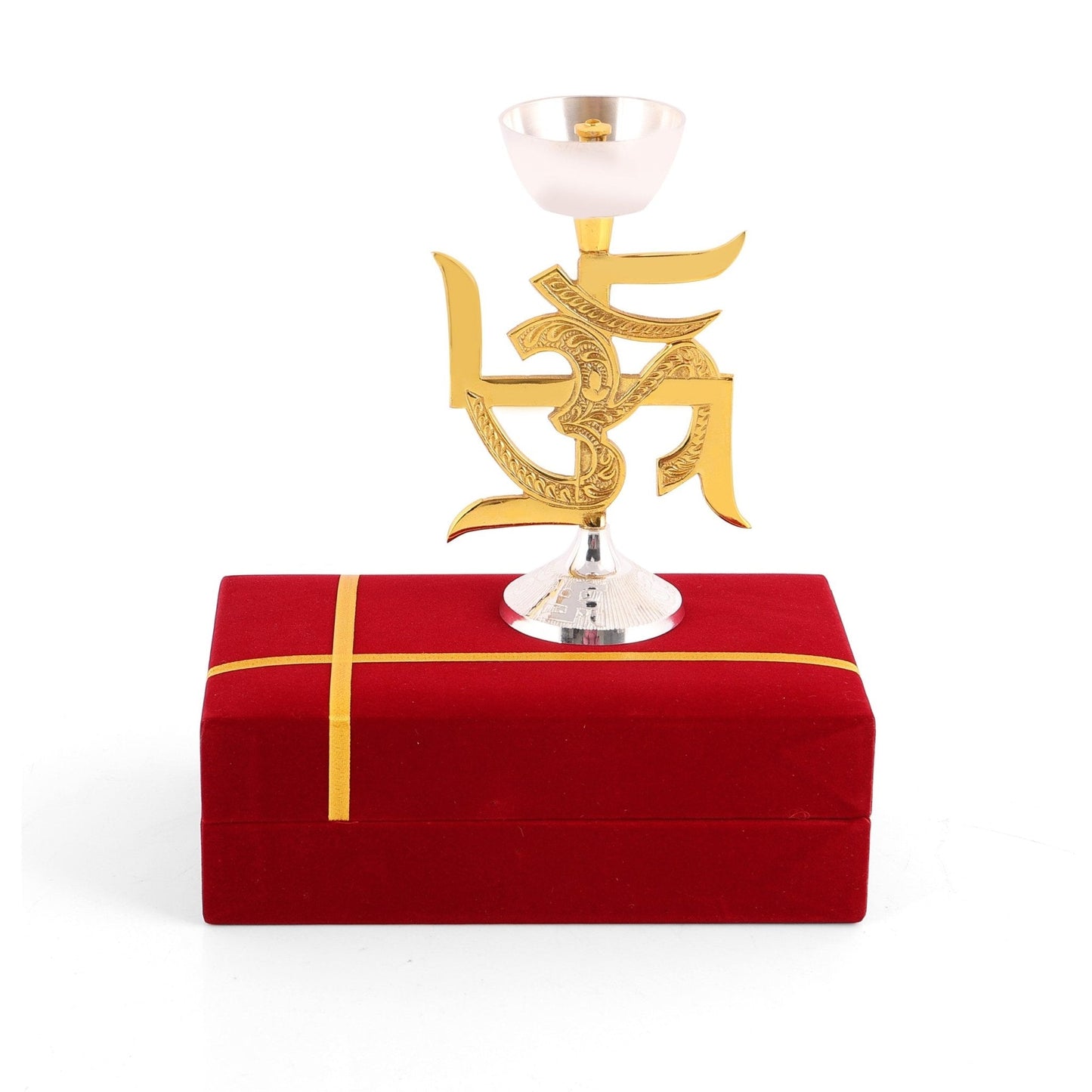 Brass Swastik Oil Lamp [Deepak]