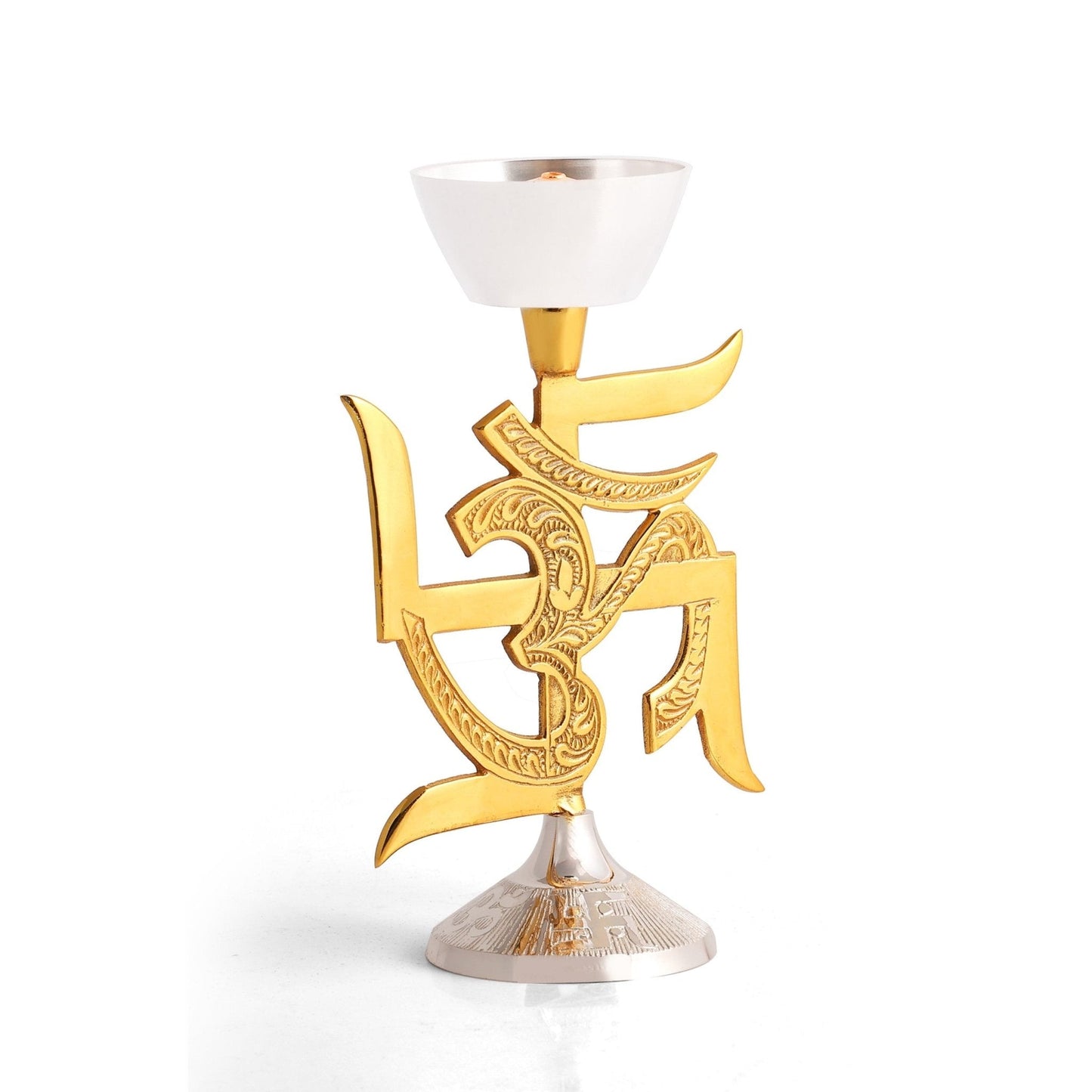 Brass Swastik Oil Lamp [Deepak]