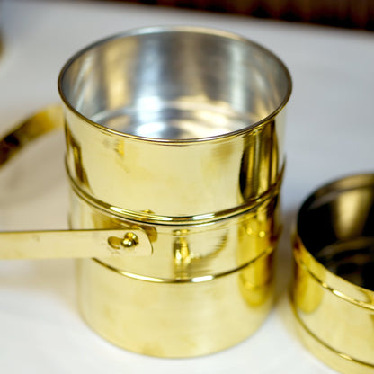 Brass Tiffin Box / Lunch Box With Tin Coating