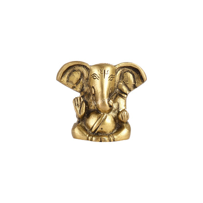 Brass Tiny appu Ganesha Idol with Big Ears | Height 2 inch