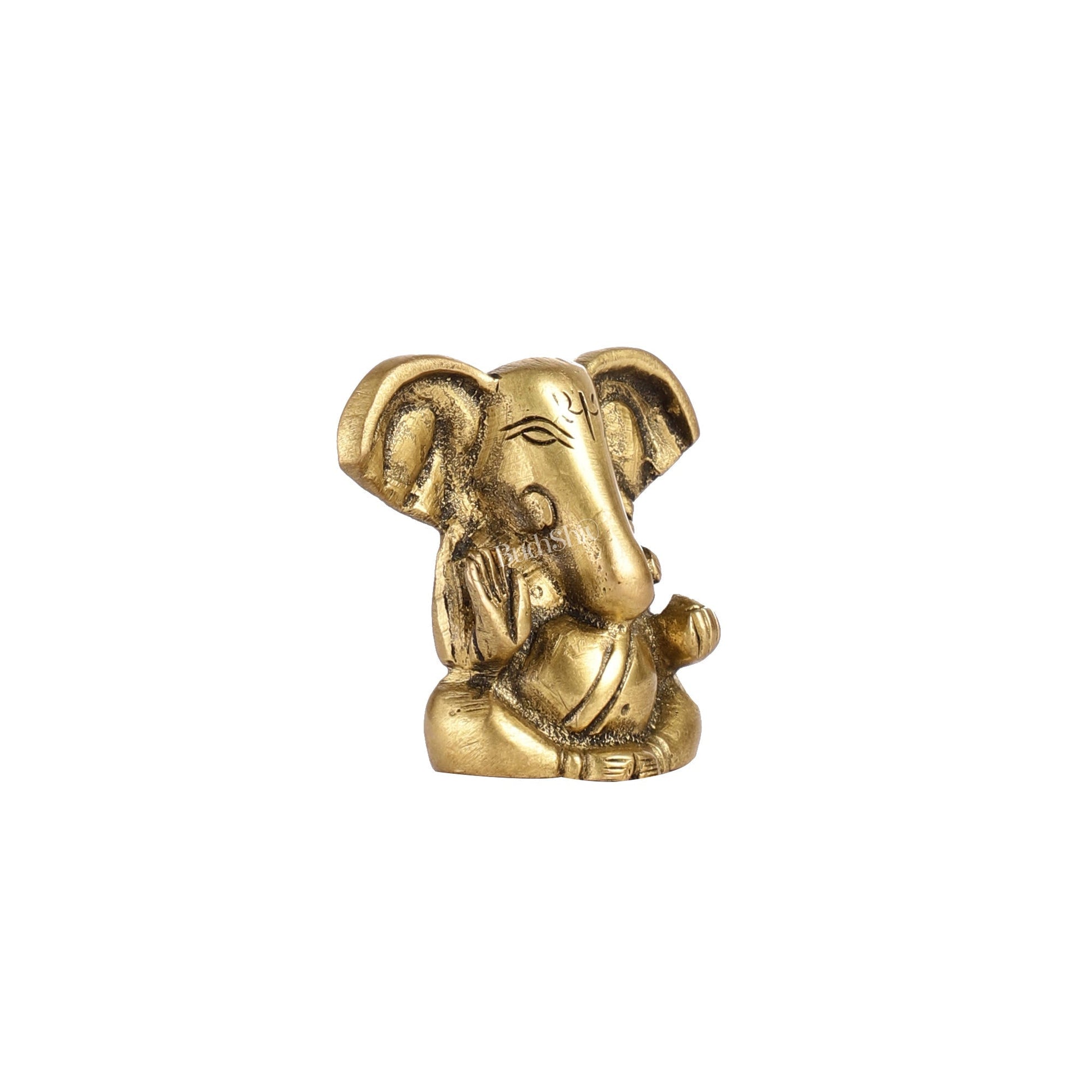 Brass Tiny appu Ganesha Idol with Big Ears | Height 2 inch