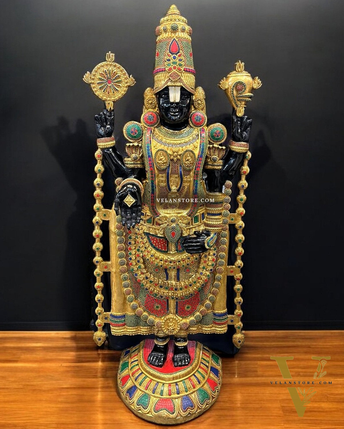 Brass Tirupati Balaji 69 inch large Statue - Lord Venkateshwara Large Statue
