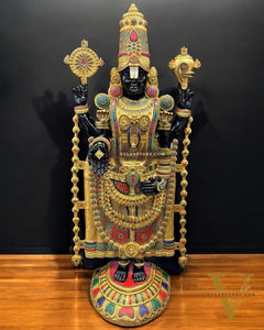 Brass Tirupati Balaji 69 inch large Statue - Lord Venkateshwara Large Statue