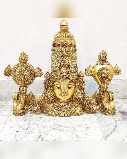 Brass Tirupati Balaji Face Wall Hanging 20 inch