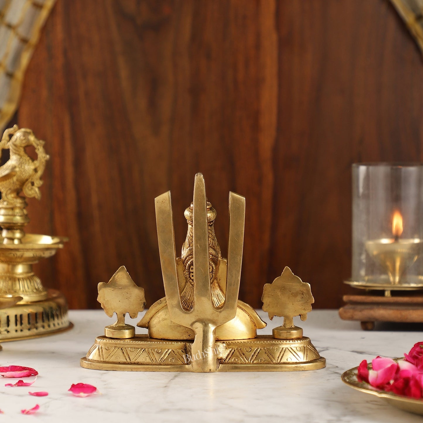 Brass Tirupati Balaji Head with Shankh Chakra Namah | 5.5" Height