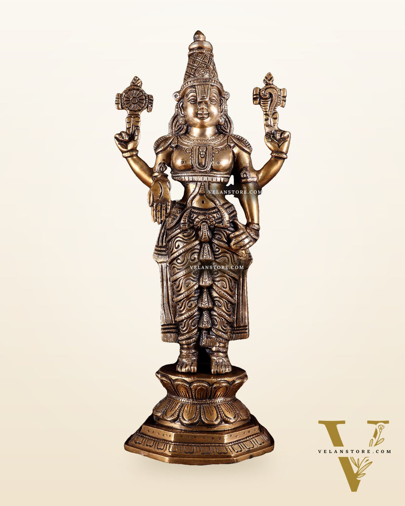 Brass Tirupati Balaji Idol - 16 Inch