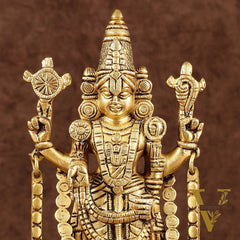 Brass Tirupati Balaji Idol | Height: 9 inch