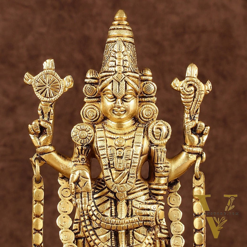 Brass Tirupati Balaji Idol | Height: 9 inch
