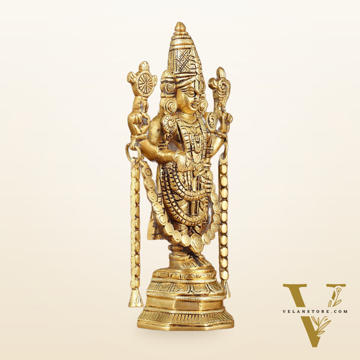 Brass Tirupati Balaji Idol | Height: 9 inch