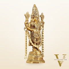 Brass Tirupati Balaji Idol | Height: 9 inch
