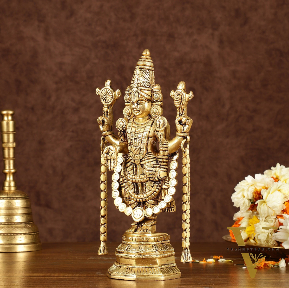 Brass Tirupati Balaji Idol | Height: 9 inch
