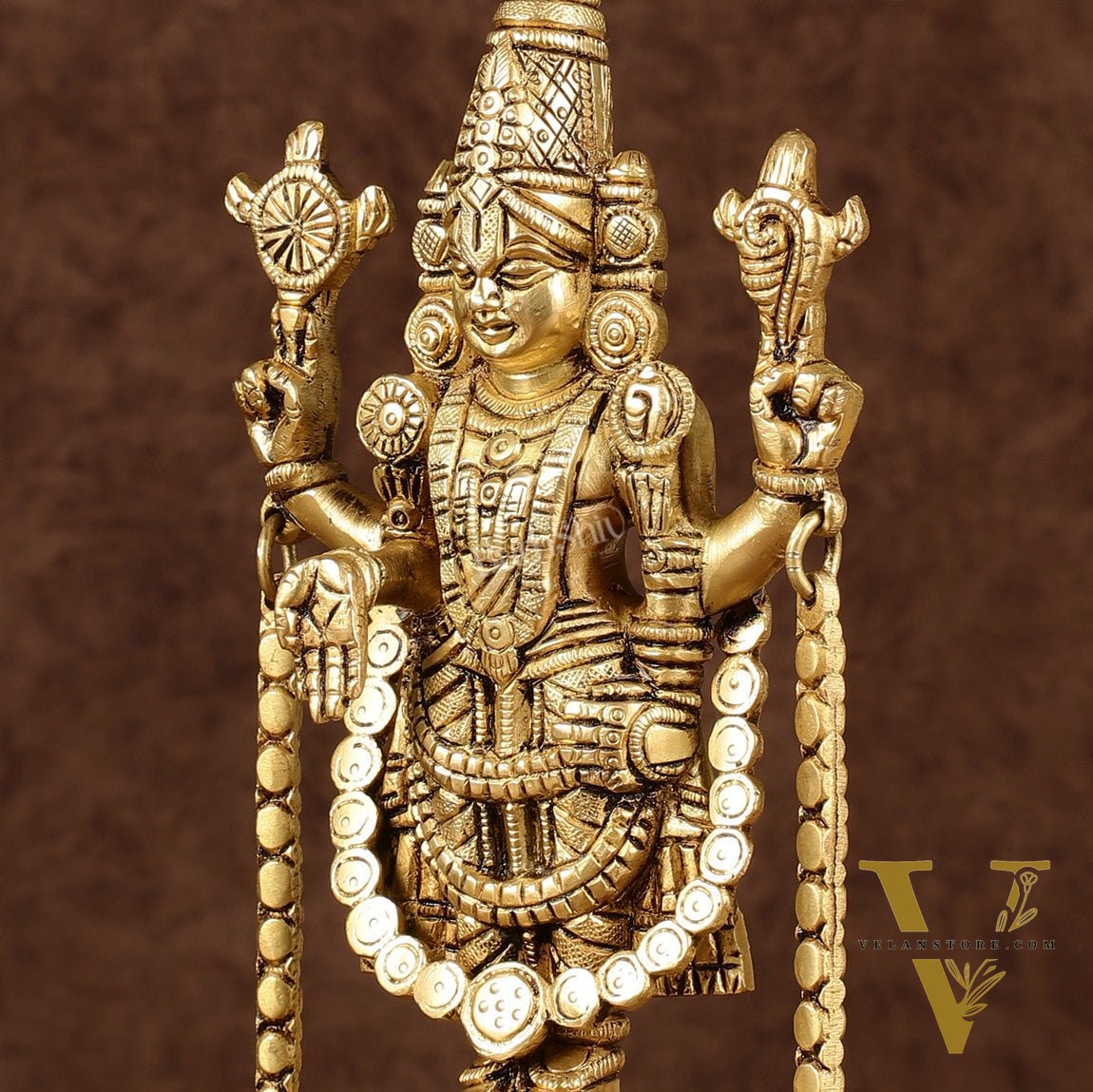 Brass Tirupati Balaji Idol | Height: 9 inch