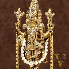 Brass Tirupati Balaji Idol | Height: 9 inch
