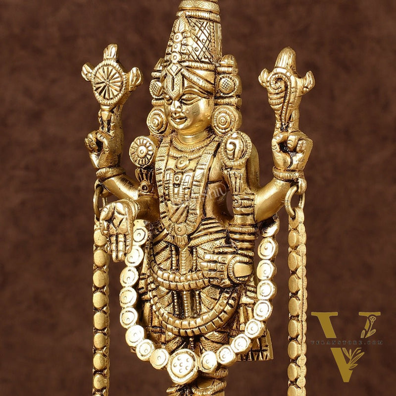 Brass Tirupati Balaji Idol | Height: 9 inch