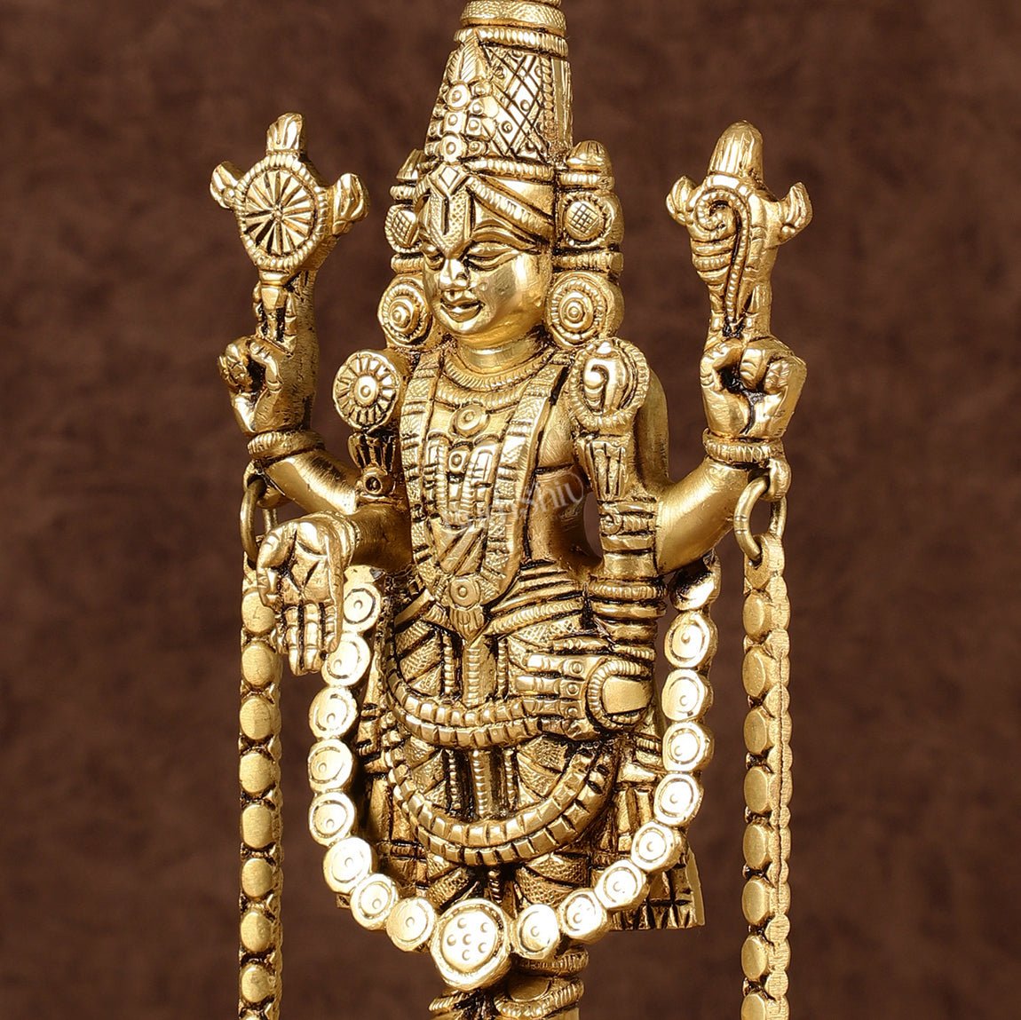 Brass Tirupati Balaji Idol | Height: 9 inch