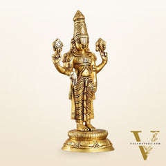 Brass tirupati balaji idol lord Venkateshwara statue 11" superfine