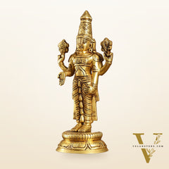 Brass tirupati balaji idol lord Venkateshwara statue 11" superfine