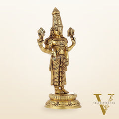 Brass tirupati balaji idol lord Venkateshwara statue 11" superfine
