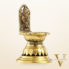 Brass Tirupati Balaji Lamp 7"