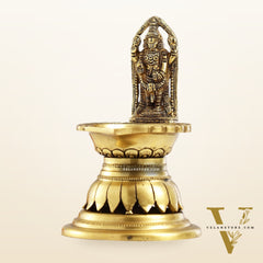 Brass Tirupati Balaji Lamp 7"