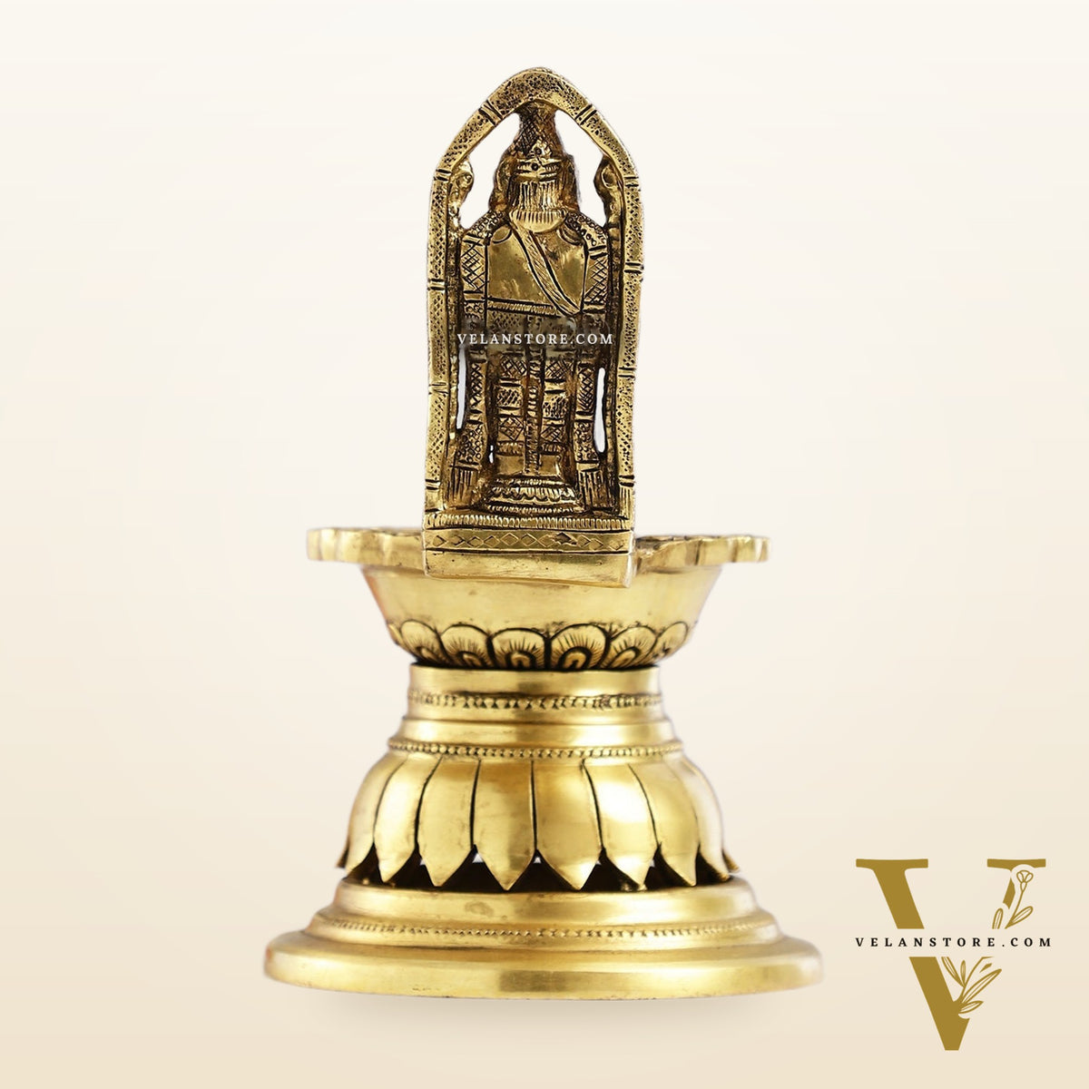 Brass Tirupati Balaji Lamp 7"