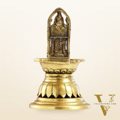 Brass Tirupati Balaji Lamp 7"