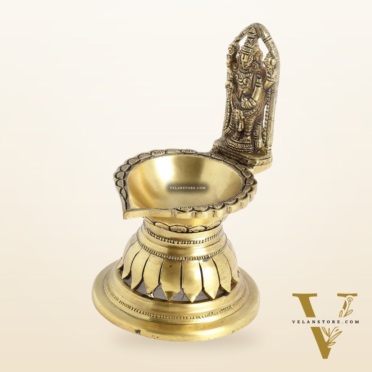 Brass Tirupati Balaji Lamp 7"