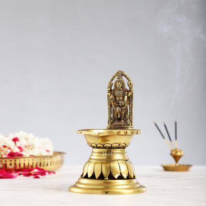 Brass Tirupati Balaji Lamp 7"