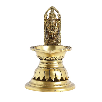 Brass Tirupati Balaji Lamp 7"