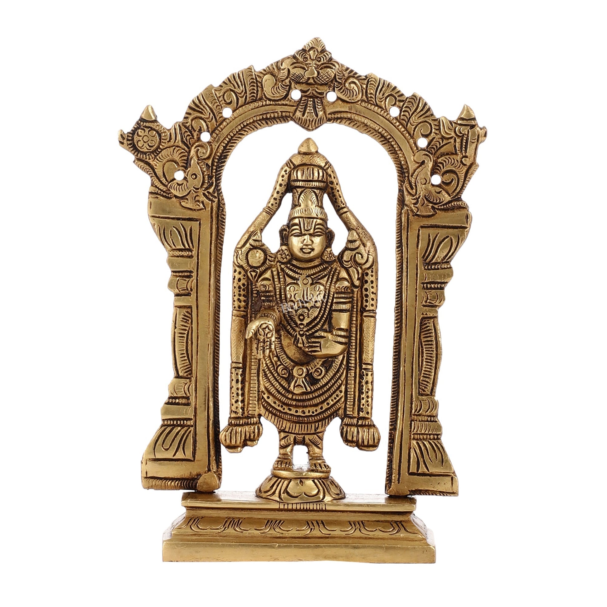 Brass Tirupati Balaji Lord Venkateshwara Idol 8 inch