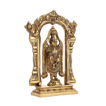 Brass Tirupati Balaji Lord Venkateshwara Idol 8 inch