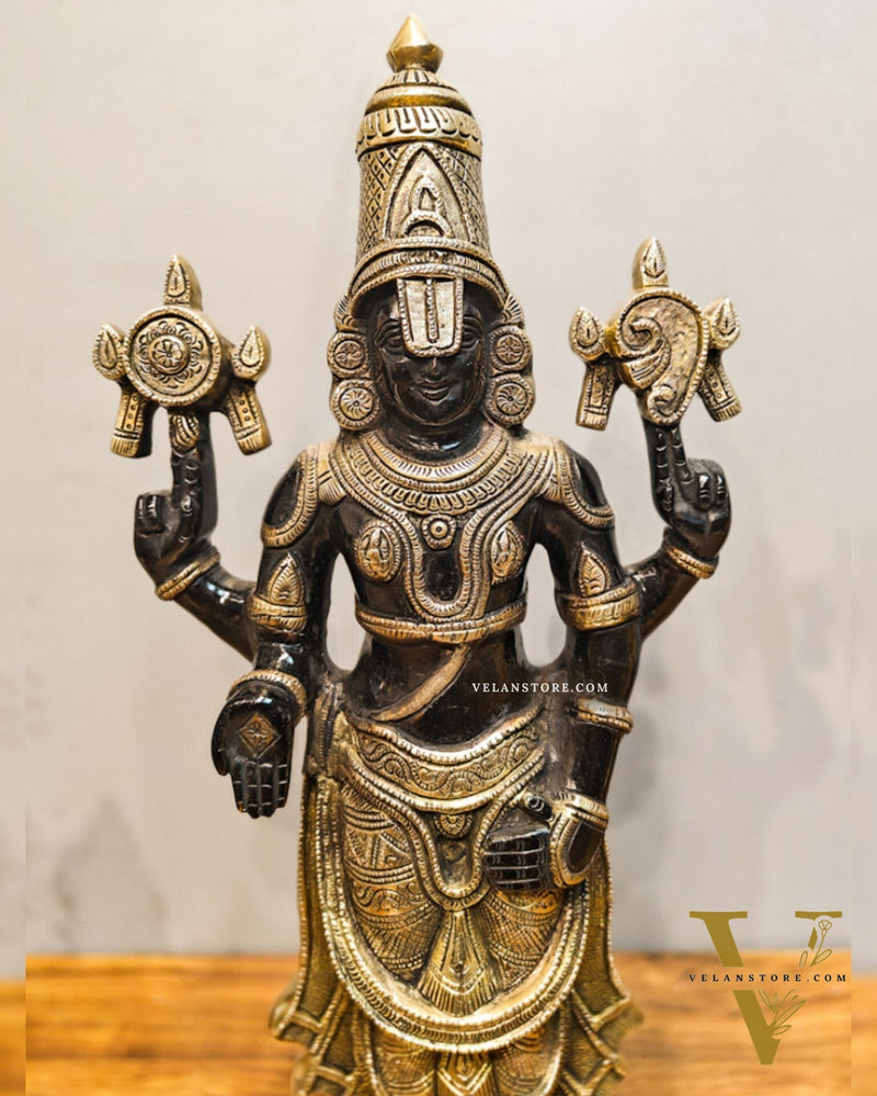 Brass Tirupati Balaji Lord Venkateshwara Statue 24"