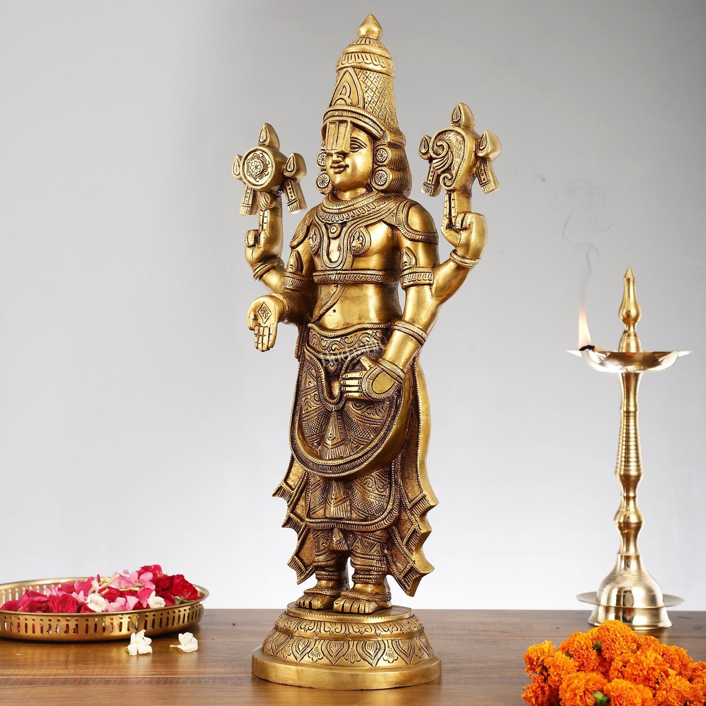 Handcrafted Superfine Brass Lord Tirupati Balaji Sculpture – 24 Inch