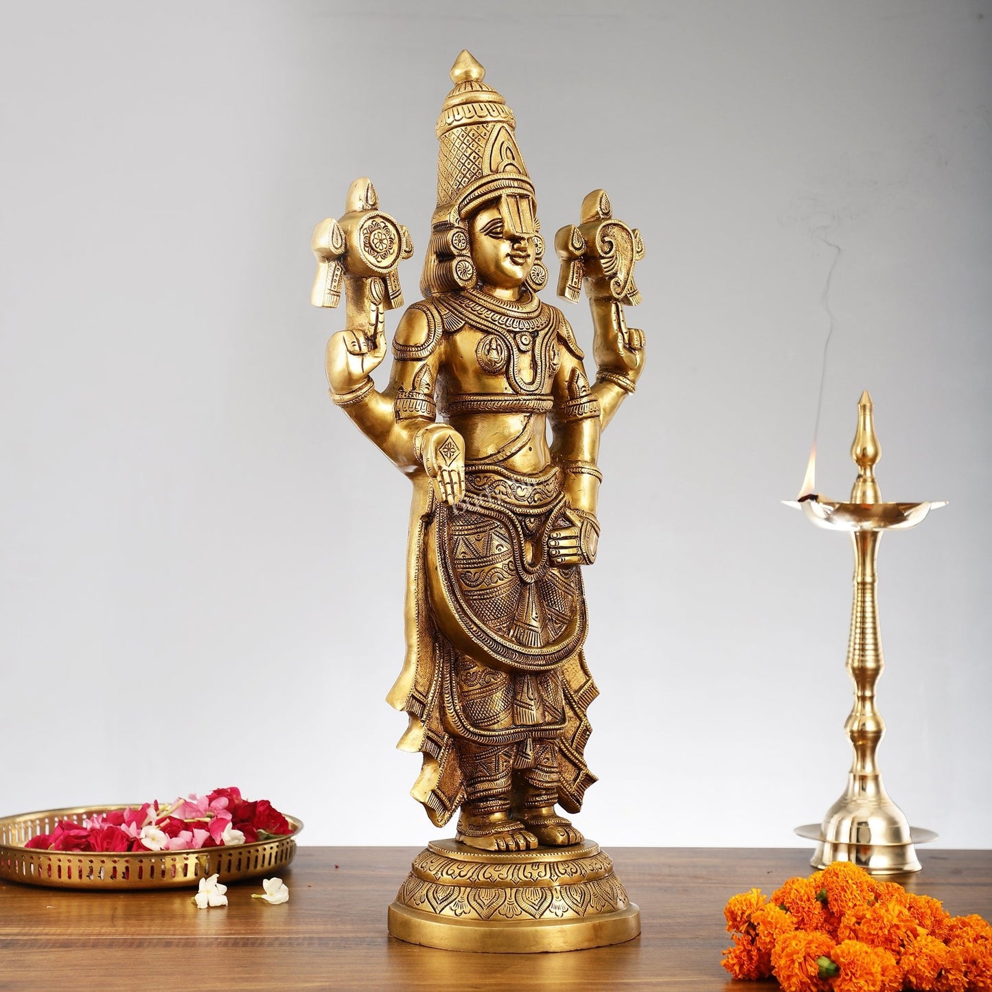 Handcrafted Superfine Brass Lord Tirupati Balaji Sculpture – 24 Inch