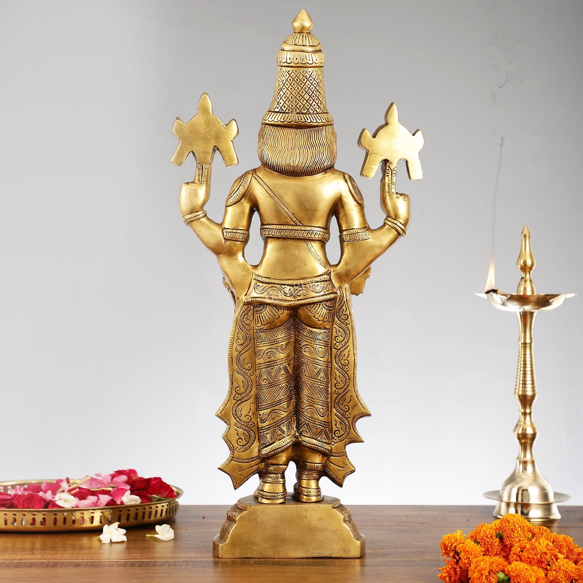 Handcrafted Superfine Brass Lord Tirupati Balaji Sculpture – 24 Inch