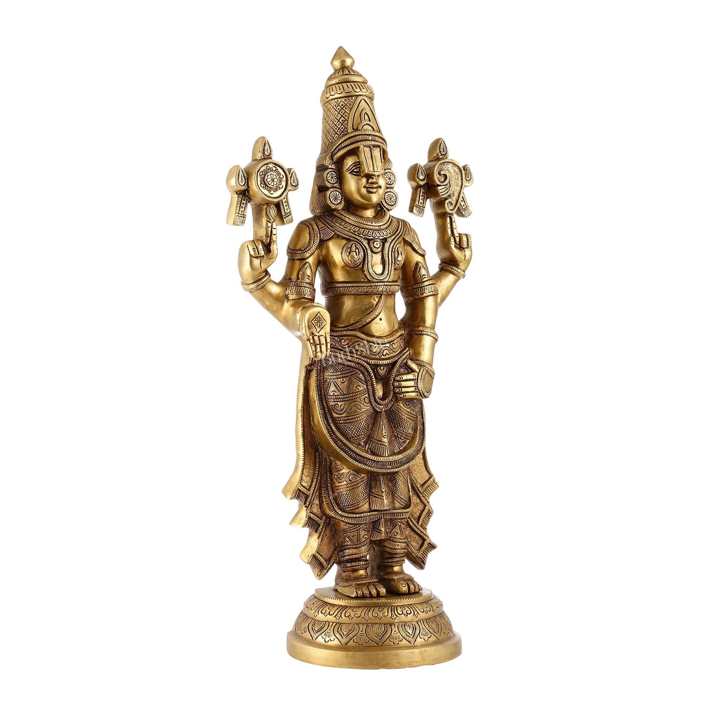 Handcrafted Superfine Brass Lord Tirupati Balaji Sculpture – 24 Inch