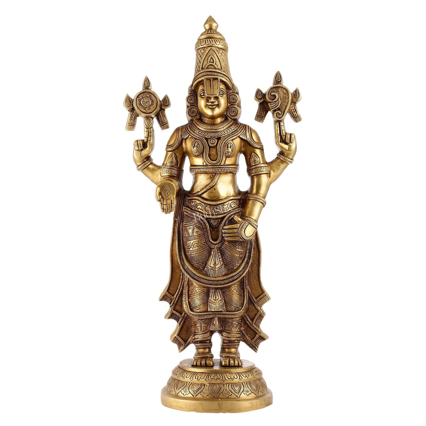 Handcrafted Superfine Brass Lord Tirupati Balaji Sculpture – 24 Inch