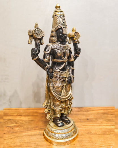 Brass Tirupati Balaji Lord Venkateshwara Statue 24"