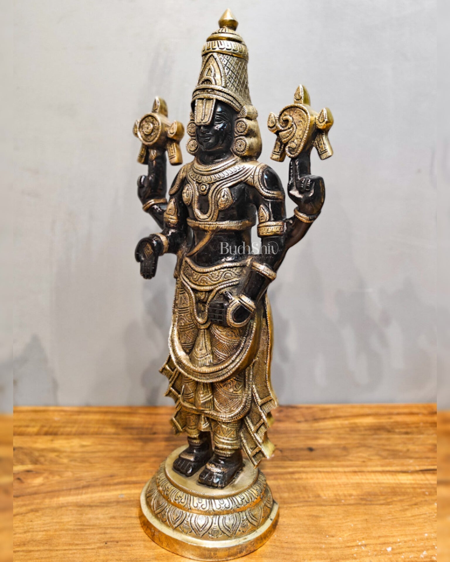 Brass Tirupati Balaji Lord Venkateshwara Statue 24"